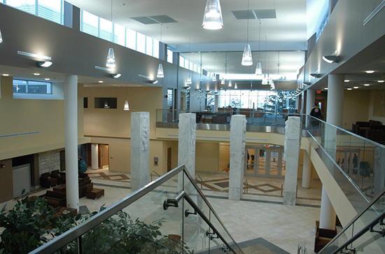 HSC Pylons as seen from the upper stair entrance to the pylon area.