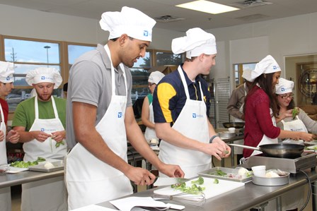 CLMT students attend food prep class