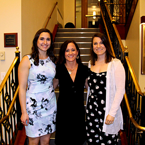 Stephanie Magnone and Leigh Comerci with Dr. Tracy Rice