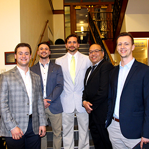 Andrew Wright, Kyle Blair, Logan Kaptis, and Jacob Keeting with Dr. YuJen Chang