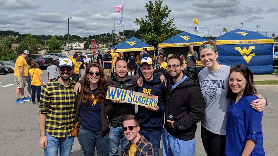Residents tailgating