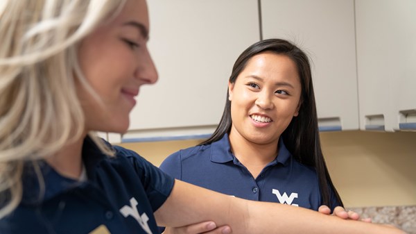 Students practice their therapy skills.