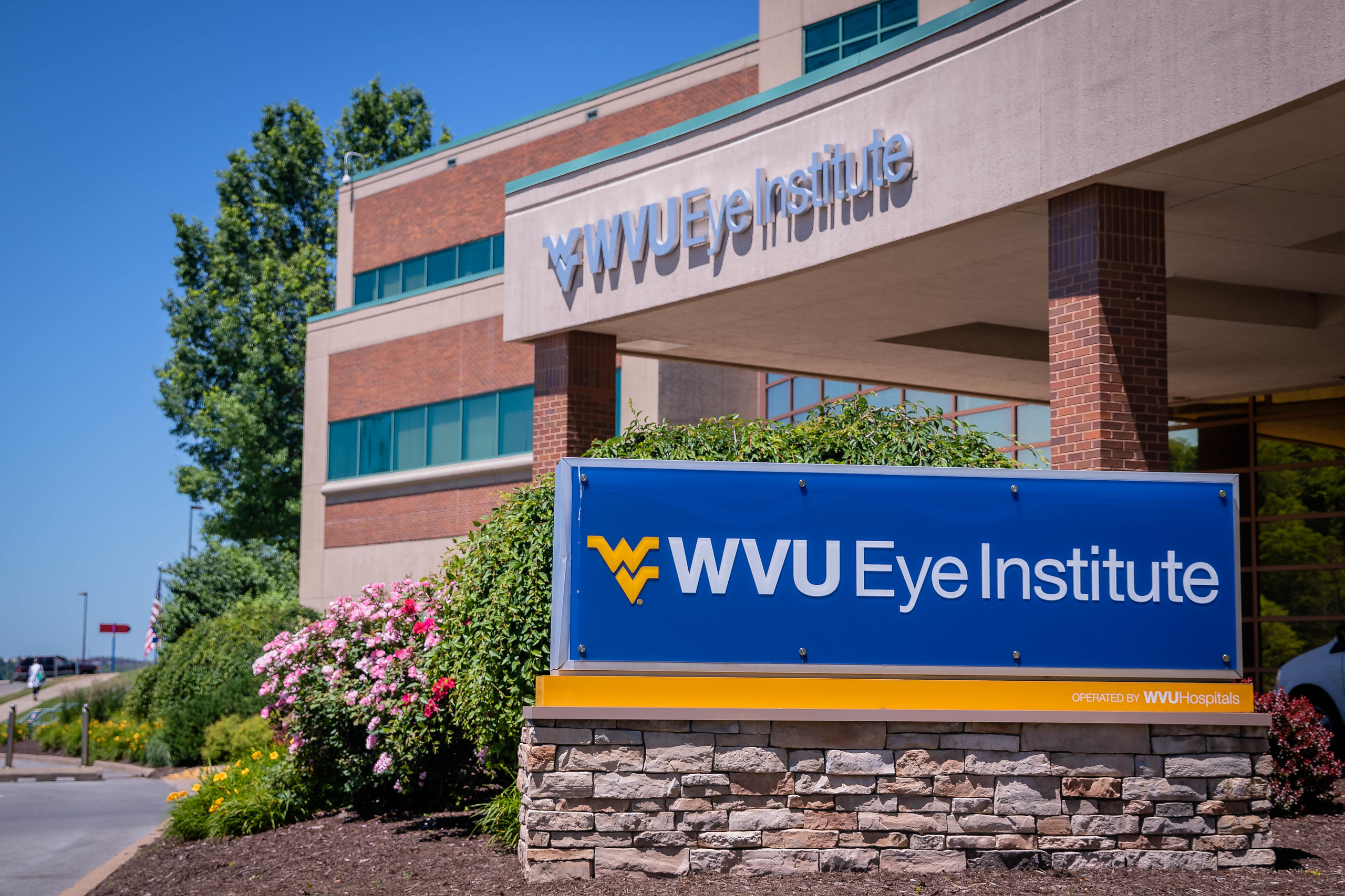 Exterior of the WVU Eye Institute