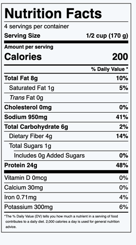 Curried Chicken Salad Nutrition Facts