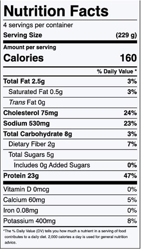 Nutrition Facts for Low-Carb Crockpot Chicken Tacos