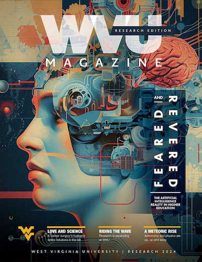 WVU Magazine cover - Research 2024 issue