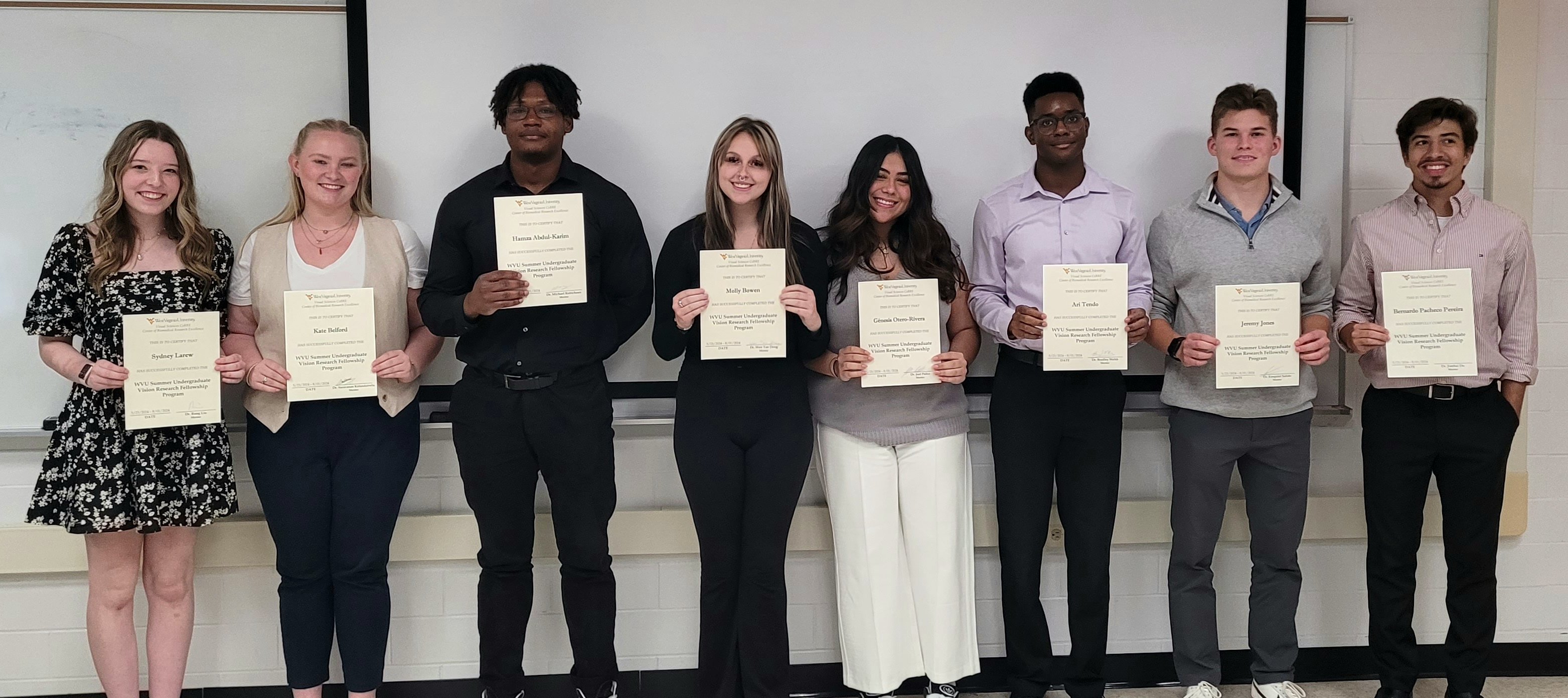 Group photo of 2024 Summer Undergraduate Research Fellowship Students