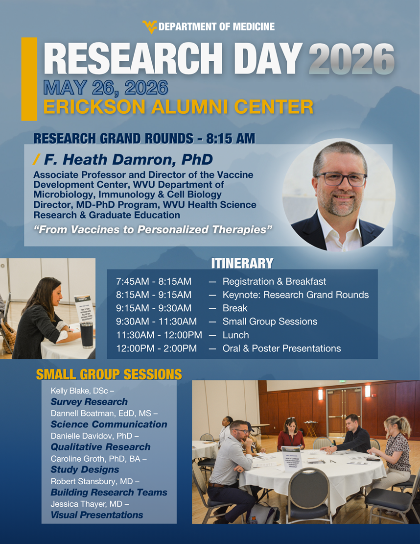 WVU Department of Medicine Research Day 2026 Flyer